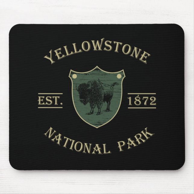 Vintage Yellowstone Nationalpark Musmatta (Framsidan)