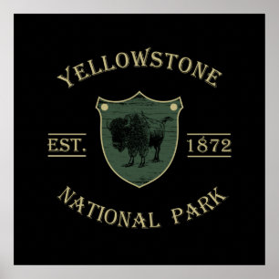 Vintage Yellowstone Nationalpark Poster
