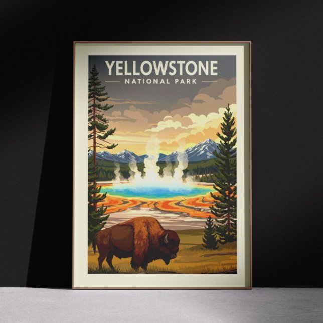 Vintage Yellowstone nationalpark Poster (Skapare uppladdad)