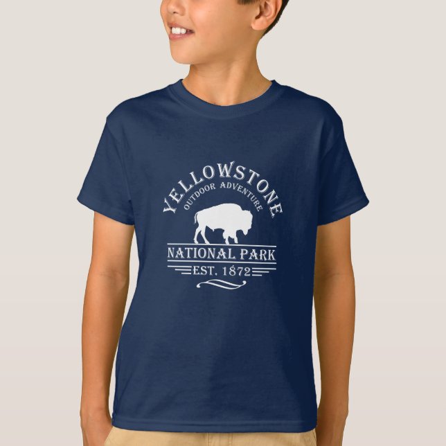 Vintage Yellowstone Nationalpark T Shirt (Framsida)