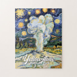 Vintage Yellowstone Old Faithful Van Gogh-stil Pussel