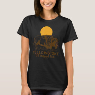 Vintage Yellowstone Us nationalpark Bison Buffalo T Shirt