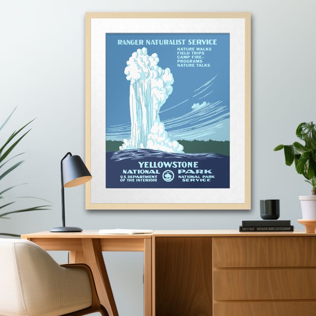 Vintage Yellowstone WPA Travel Poster (Yellowstone)