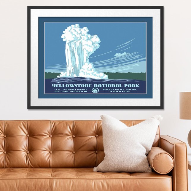 Vintage Yellowstone WPA Travel Poster (Skapare uppladdad)