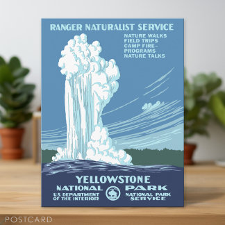 Vintage Yellowstone WPA Vykort