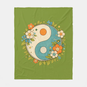 Vintage Yin Yang-symbol Fleecefilt