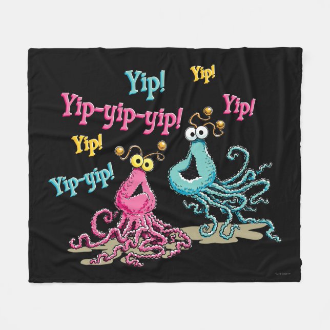 Vintage Yip-Yips Fleecefilt (Framsidan (Horisontell))