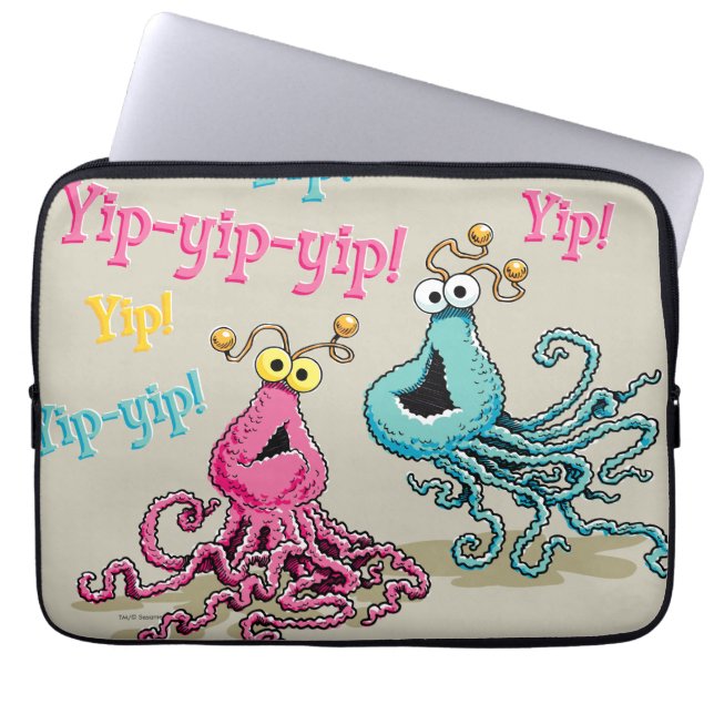 Vintage Yip-Yips Laptop Sleeve (Framsidan)
