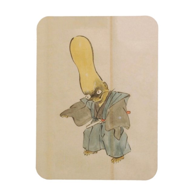 Vintage Yokai Swordsman Magnet (Vertikal)