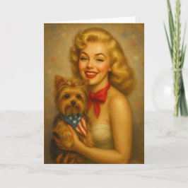 Vintage Yorkie Kort