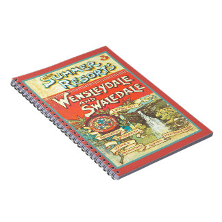 Vintage Yorkshire Railroad Tourist Guide Cover Art Anteckningsbok
