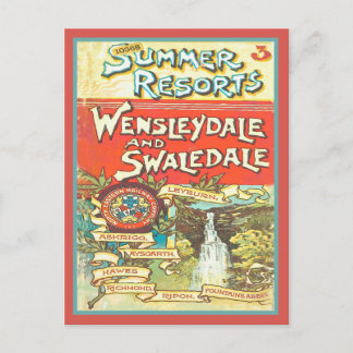 Vintage Yorkshire Railroad Turistguide Omslagskons Vykort