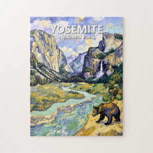 Vintage Yosemite El Capitan Bear Tunnel View-målni Pussel
