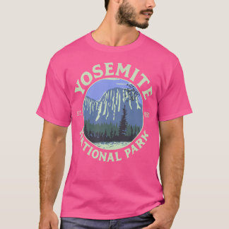 Vintage Yosemite National Park Ca California Hikin T Shirt