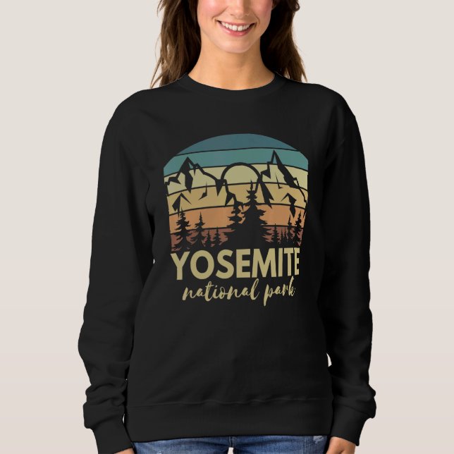 Vintage Yosemite National Park California T Shirt (Framsida)