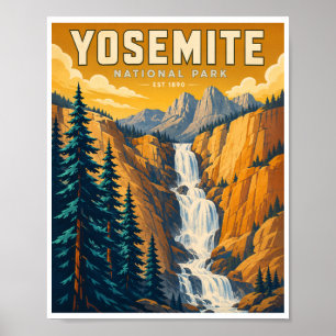 Vintage Yosemite National Park Resa Poster