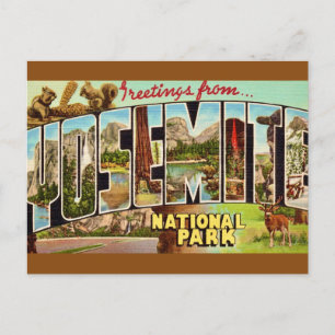 Vintage Yosemite National Park vykort