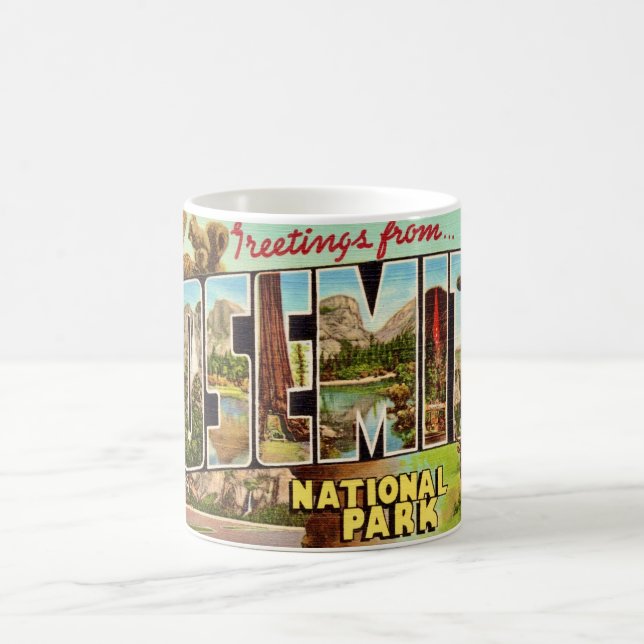 Vintage Yosemite National Park vykort Kaffemugg (Center)