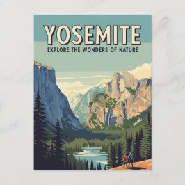 Vintage Yosemite nationalpark, halvdom Vykort