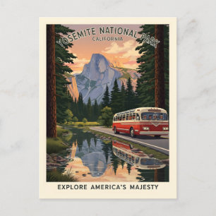 Vintage Yosemite nationalpark Vykort