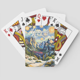 Vintage Yosemite Tunnel View Vinter Van Gogh Livfu Casinokort