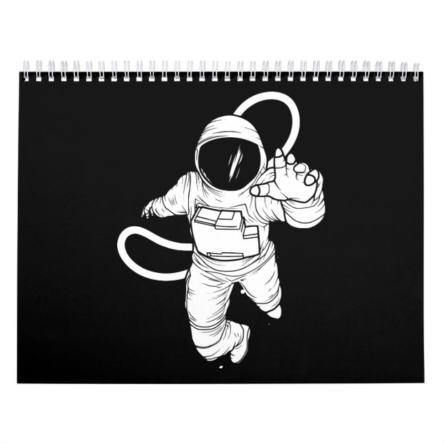 Vintage Yttre Rymden Rolig Astronaut Kalender (Omslag)