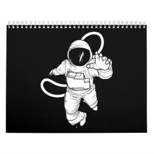 Vintage Yttre Rymden Rolig Astronaut Kalender