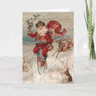 Vintage Yule-hälsningskort Helgkort