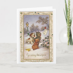 Vintage Yule Helgkort