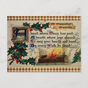 Vintage Yule-vykort Vykort