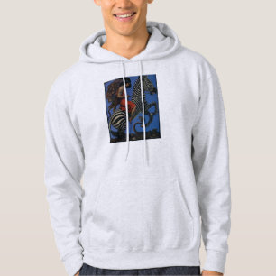Vintage Zebra Art Nouveau Kvinna Life 1922 Hoodie