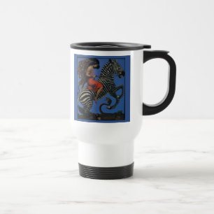 Vintage Zebra Art Nouveau Kvinna Life 1922 Resemugg