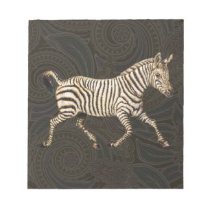 Vintage zebra med paisley-design anteckningsblock