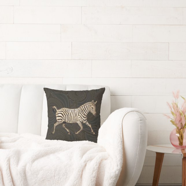 Vintage zebra med paisley-design kudde (Soffa)