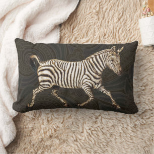 Vintage zebra med paisley-design lumbarkudde