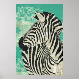 Vintage Zebra Turcos Art Poster