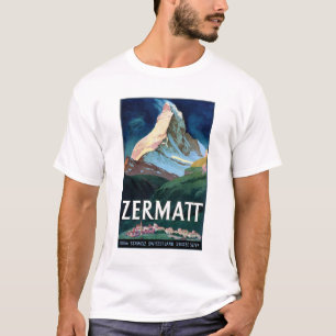 Vintage Zermatt Schweiz Matterhorn Travel T Shirt