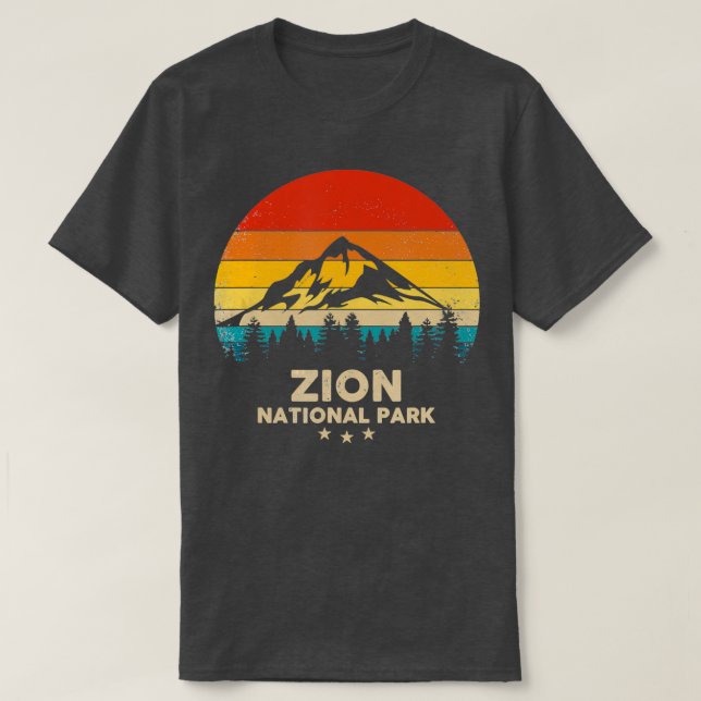 Vintage Zion National Park Retro Souvenir T Shirt (Design framsida)