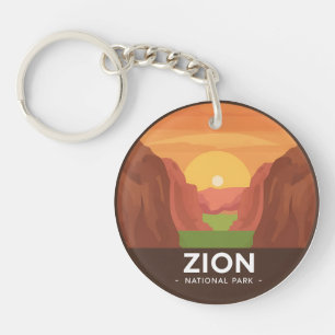 Vintage Zion National Park Sunset