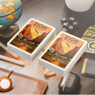 Vintage Zion nationalpark Casinokort