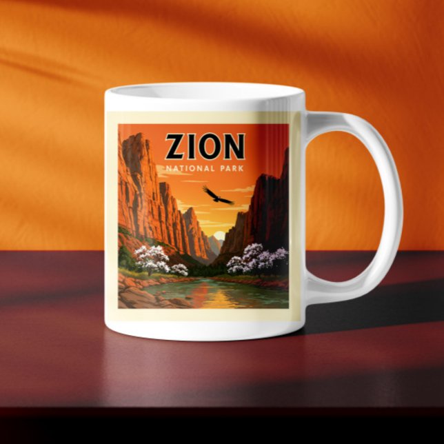 Vintage Zion nationalpark Kaffemugg (Skapare uppladdad)