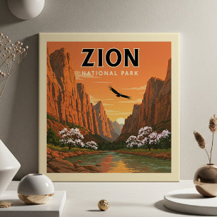 Vintage Zion nationalpark Kakelplatta