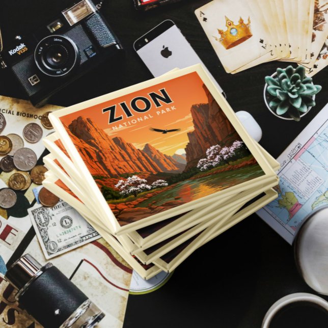 Vintage Zion nationalpark Magnet (Skapare uppladdad)