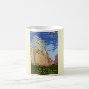 Vintage Zion nationalpark Poster Kaffemugg
