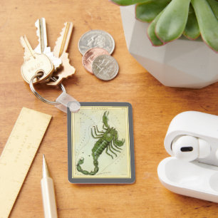 Vintage Zodiac, Astrology Scorpio Constellation Nyckelring