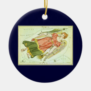 Vintage Zodiac Astrology Våg Constellation Julgransprydnad Keramik