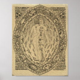 Vintage Zodiac-diagram Poster