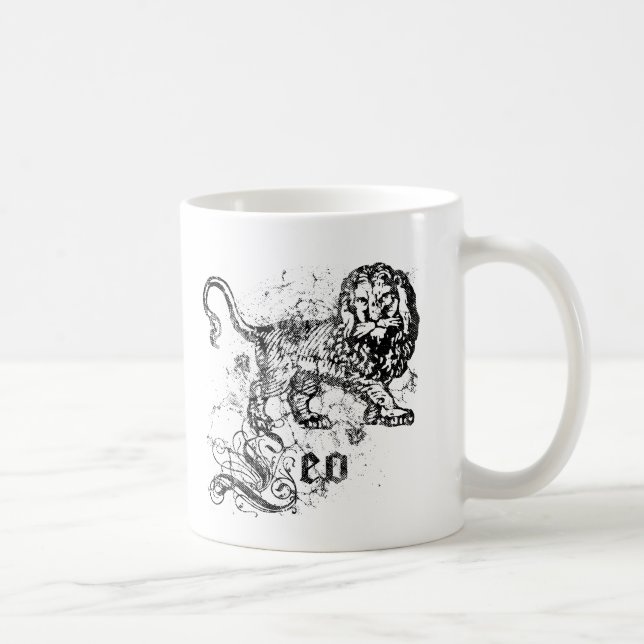Vintage Zodiac Leo Kaffemugg (Höger)