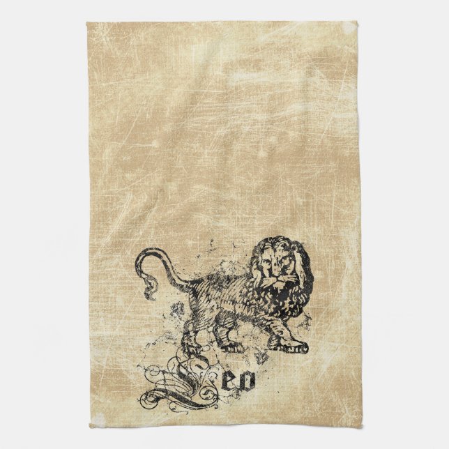 Vintage Zodiac Leo Kökshandduk (Vertikal)