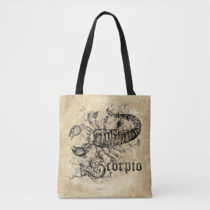 Vintage Zodiac Skorpionen Tygkasse